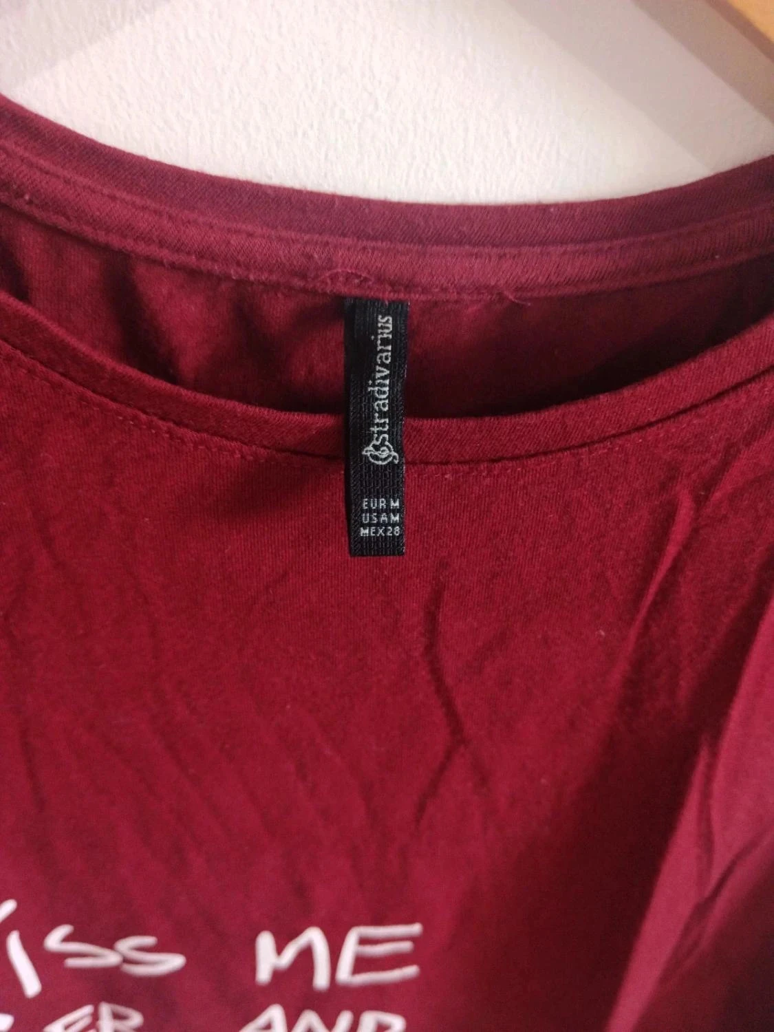 C142 burgundy Stradivarius t-shirt M – photo 2